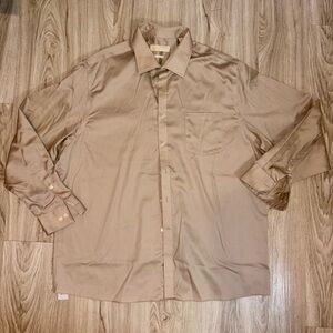 Michael‎ Kors Beige Button-Up Shirt Size 18 34-35